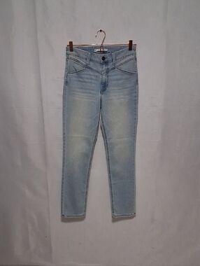 Wetherly Frankie High Rise Straight Ankle Jeans Light Wash Western Minimalist 27